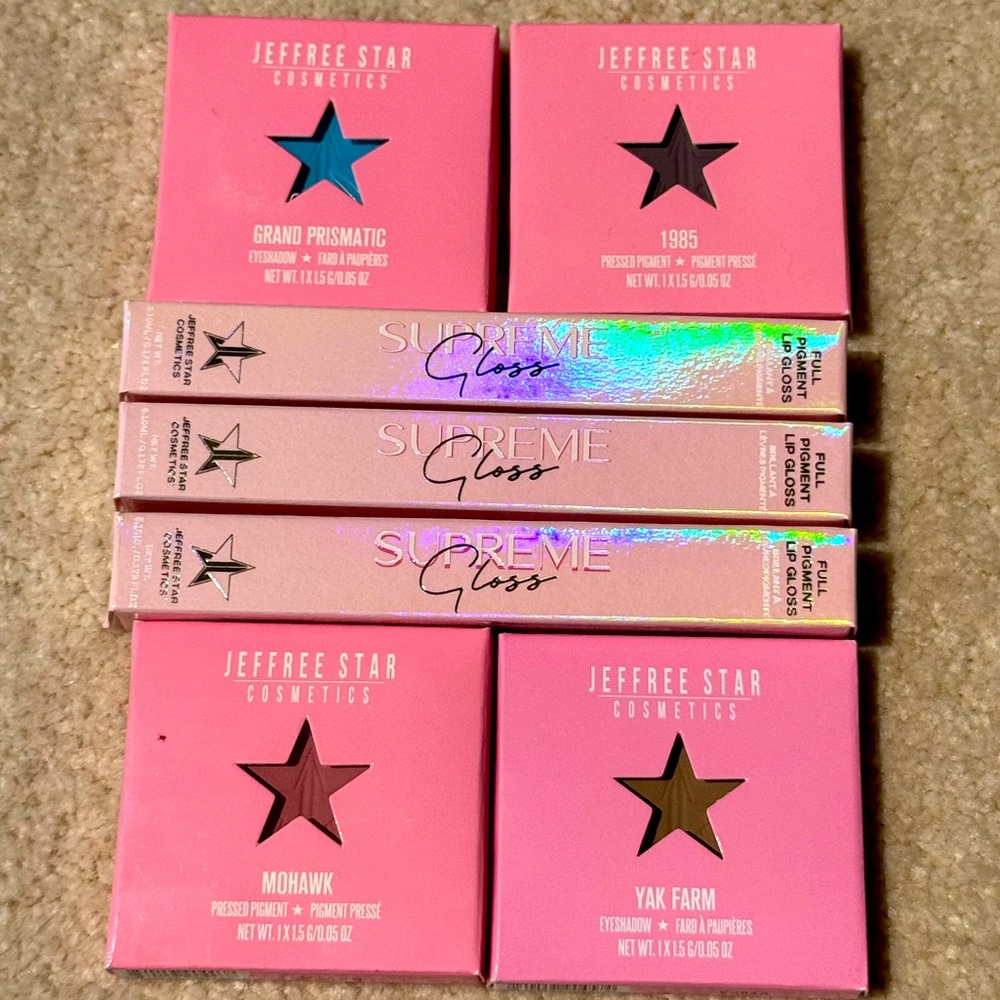 Jeffree Star Makeup Bundle Gloss and Eyeshadow NEW in BOX